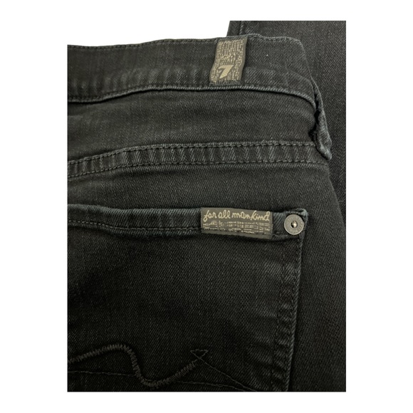 7 For All Mankind Straight Leg Jean. Women's Size 28. Black - Picture 8 of 9